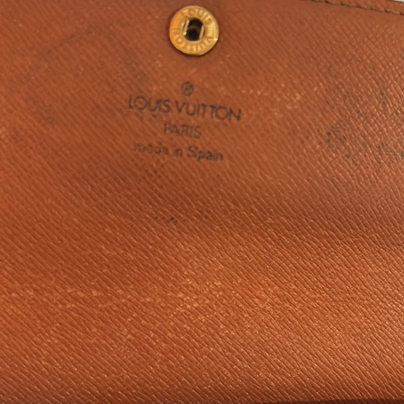 LOUIS VUITTON Louis Vuitton Sara Leather Brown Wallet Monogram - Picture 4 of 14